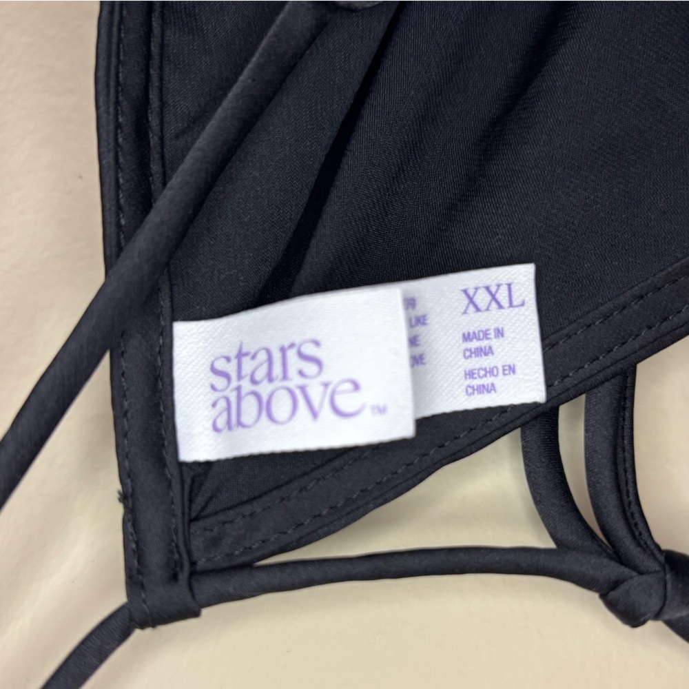 NWOT Stars Above Women's Satin Cami Top Black Size XXL - Picture 6 of 6